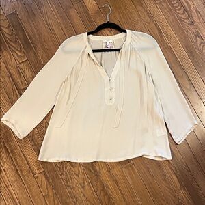 Joie Cream Blouse with Button Detail